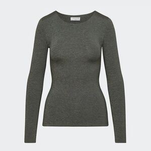 [NWT] Aritzia Contour Crew Hip Long-Sleeve Heather Charcoal Gray - Sz S